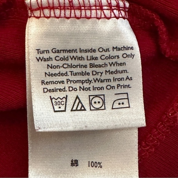 EDDIE BAUER FAVORITES V-NECK LONG SLEEVE TEE SZ L RED - Picture 8 of 8